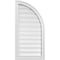 Ekena Millwork Quarter Round Top Right Surface Mount PVC Gable Vent w/ 2"W x 1-1/2"P Brickmould Frame, 18"W x 36"H GVPQR18X3602SF - alternate 1